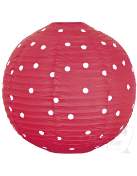 Eglo Pendelleuchte,  Rund Rot mit Punkten 40cm Durchmesser