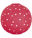 Eglo Pendelleuchte,  Rund Rot mit Punkten 40cm Durchmesser
