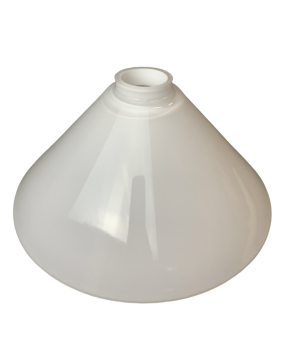 Schusterschirm Ersatzglas Ø290mm Höhe 135mm Kragen innen Ø44mm E27 weiß glänzend Opalglas Pendelschirm