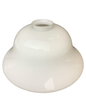 Lampenglas Ersatzglas Ø250mm Höhe 115mm Kragen innen Ø46mm weiß glänzend Glocke Opalglas Leuchtenglas