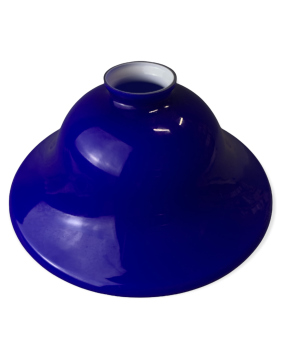 Lampenglas Ersatzglas Ø250mm Höhe 105mm Kragen Ø56mm Kobalt blau Kronenschirm Opalglas Pendelschirm