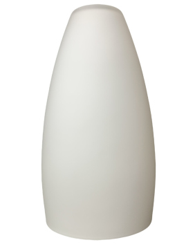 Lampenglas Ersatzglas Ø113mm Höhe 200mm Loch Ø30mm E14 weiß mattTulpe Opalglas Leuchtenglas