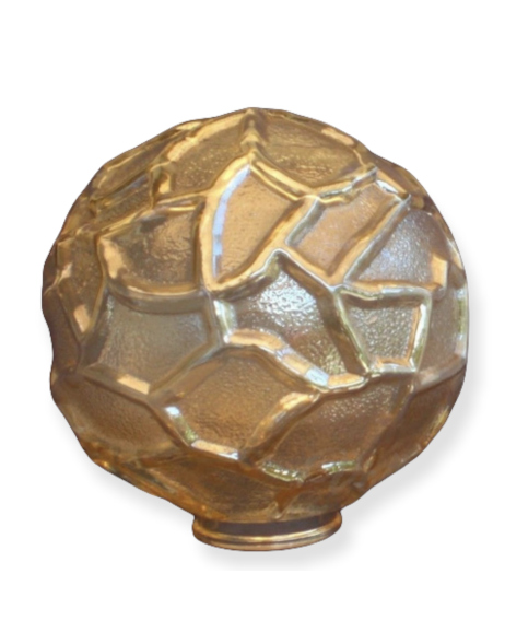 Strukturglas für Außenleuchten Glas Gold-Lüster Strukturglas Ø220mm Kragenrand 78mm