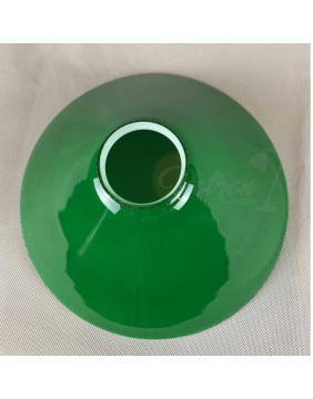 Schusterschirm mit Kragenrand Opal dunkelgrün glänzend Ø250mm H110mm