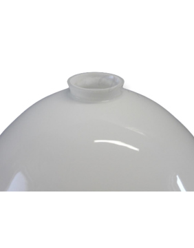 Lampenglas Ersatzglas Ø390mm Höhe 150mm Kragen Ø57mm weiß glänzend Glocke Kronenschirm Opalglas Leuchtenglas