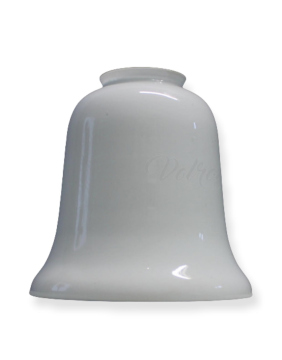 B-Ware Lampenglas Ersatzglas Ø240mm Höhe 240mm Kragen innen Ø80mm weiß glänzend Glocke Opalglas Kronenschirm 
