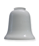 B-Ware Lampenglas Ersatzglas Ø240mm Höhe 240mm Kragen innen Ø80mm weiß glänzend Glocke Opalglas Kronenschirm