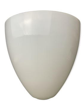 Lampenglas Ersatzglas Ø225mm Höhe 220mm Loch Ø42mm E27 weiß glänzend Tulpe Opalglas Leuchtenglas 