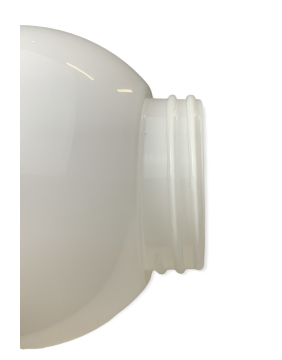 Gewindeglas Ø125mm Gewinde 74,5mm weiß glänzend Opalglas Kugel Ersatzglas