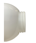 Gewindeglas Ø125mm Gewinde 74,5mm weiß glänzend Opalglas Kugel Ersatzglas