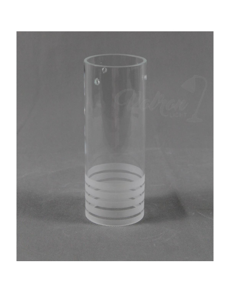 Lampenglas Ersatzglas Ø70mm Höhe 185mm 3x Loch Ø5mm Zylinder teil matt Leuchtenglas
