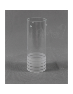 Lampenglas Ersatzglas Ø70mm Höhe 185mm 3x Loch Ø5mm Zylinder teil matt Leuchtenglas