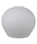 Lampenglas Ersatzglas Ø185mm Höhe 165mm Loch Ø45mm E27 weiß matt Oval Opalglas Leuchtenglas