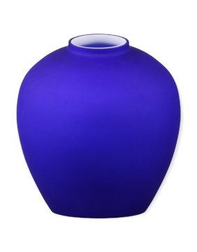 Lampenglas Ersatzglas Ø155mm Höhe 180mm Loch Ø45mm E27 Kobalt blau Matt Tulpe Leuchtenglas