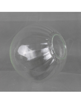 Kugel Ersatzglas Ø250mm Lochaufnahme Ø92mm mit Schulter klar klarglas Melonenoptik Kugelglas