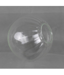 Kugel Ersatzglas Ø250mm Lochaufnahme Ø92mm mit Schulter klar klarglas Melonenoptik Kugelglas