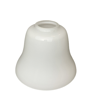 Lampenglas Ersatzglas Ø150mm Höhe 110mm Loch Ø42mm E27 weiß glänzend Glocke Opalglas Leuchtenglas