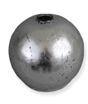 Lampenglas Ersatzglas Ø245mm Höhe 217mm Loch Ø45mm Silber Vintage Halbkugel Pendelschirm