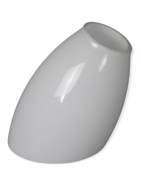 Lampenglas Ersatzglas Ø75mm Höhe 110mm Loch Ø30mm E14 weiß glänzend Tulpe Opalglas Leuchtenglas