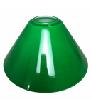 Schusterschirm Ersatzglas Ø200mm Höhe 95mm Loch Ø42mm E27 grün glänzend Opalglas Pendelschirm
