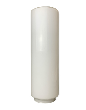Lampenglas Ersatzglas Ø102mm Höhe 315mm Kragen Ø80mm weiß glänzend Zylinder Opalglas