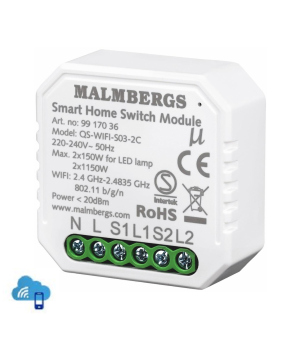 Smart Home Malmbergs WiFi Module 2 Wege Schalter
