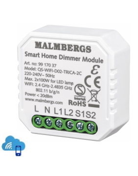 Malmbergs Smart Home WiFi Wandschalter Module 2 Wege...