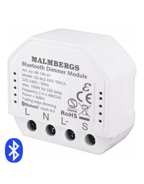 Malmbergs Smart Home Bluetooth Wandschalter Module 1 Wege Schalter + Dimmer 9919041 Alexa Google