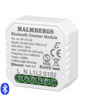 Malmbergs Smart Home Bluetooth Wandschalter Module 2 Wege + Dimmer 9917046 Alexa Google App
