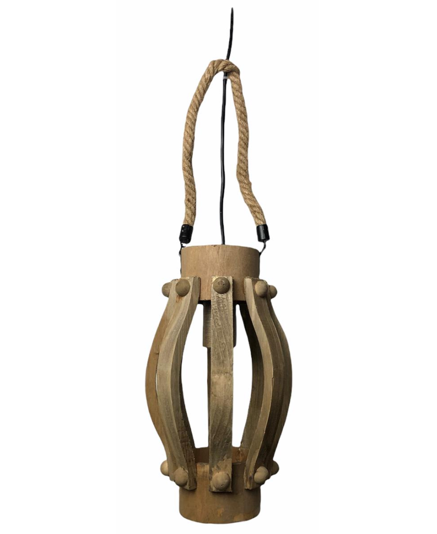 Eglo Vintage Lampe Pendelleuchte Hängeleuchte KINROSS Laterne Holz br
