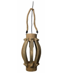 Eglo Vintage Lampe Pendelleuchte Hängeleuchte KINROSS Laterne Holz braun E27 max. 1x60W IP20 49725
