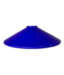 Schusterschirm Ersatzglas Ø250mm Höhe 66mm Kragen innen Ø44mm cobalt blau Opalglas Pendelschirm
