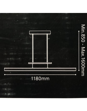 Eglo LED Pendelleuchte Hängelampe TARANDELL dimmbar höhenverstellbar chrom satiniert 118cm 2x12,5W 3000lm warmweiß