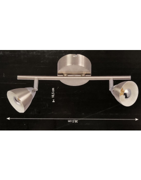 WOFI LED Deckenleuchte Deckenlampe Strahler Spot FRES 2-flg. nickel matt schwenkbar 9W 640lm warmweiß 3000K