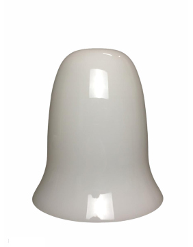 Lampenglas Ersatzglas Ø150mm Höhe 160mm Loch Ø42mm E27 weiß glänzend Glocke Opalglas Leuchtenglas