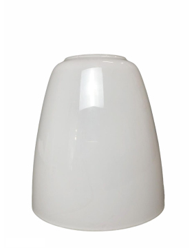 Lampenglas Ersatzglas Ø80mm Höhe 90mm Loch Ø30mm E14 weiß glänzend Tulpe Schute Opalglas Leuchtenglas