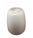 Lampenglas Ersatzglas Ø80mm Höhe 90mm Loch Ø30mm E14 weiß glänzend Tulpe Schute Opalglas Leuchtenglas