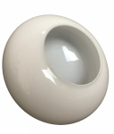 Lampenglas Ersatzglas Ø170mm Höhe 90mm Loch Ø24mm G9 weiß glänzend Oval Opalglas Leuchtenglas