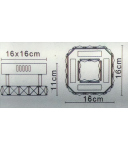 Globo LED Deckenleuchte Dechenlampe 1-flg Chrom Kristalloptik 8W 900lm neutralweiß 4000K IP20