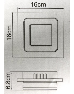 Globo LED Wand-/Deckenleuchte 1-flg Chrom Acryl 8W 800lm...