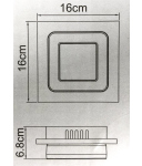 Globo LED Wand-/Deckenleuchte 1-flg Chrom Acryl 8W 800lm neutralweiß 4000K IP20