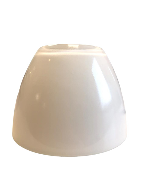 LUCIDE Lampenglas Ersatzglas Ø110mm Höhe 80mm Loch Ø30mm E14 Glocke weiß glänzend