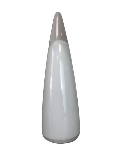 Lampenglas Ersatzglas Ø70mm Höhe 220mm Loch Ø42mm E27 weiß glänzend Kelch Opalglas Leuchtenglas
