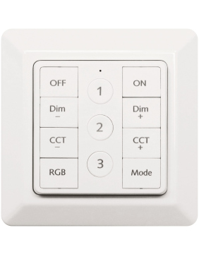 Malmbergs Smart Home RF Wand-Controller Fernbedienung DIM/CCT/RGB/SZENE 3 Zonen 9917067
